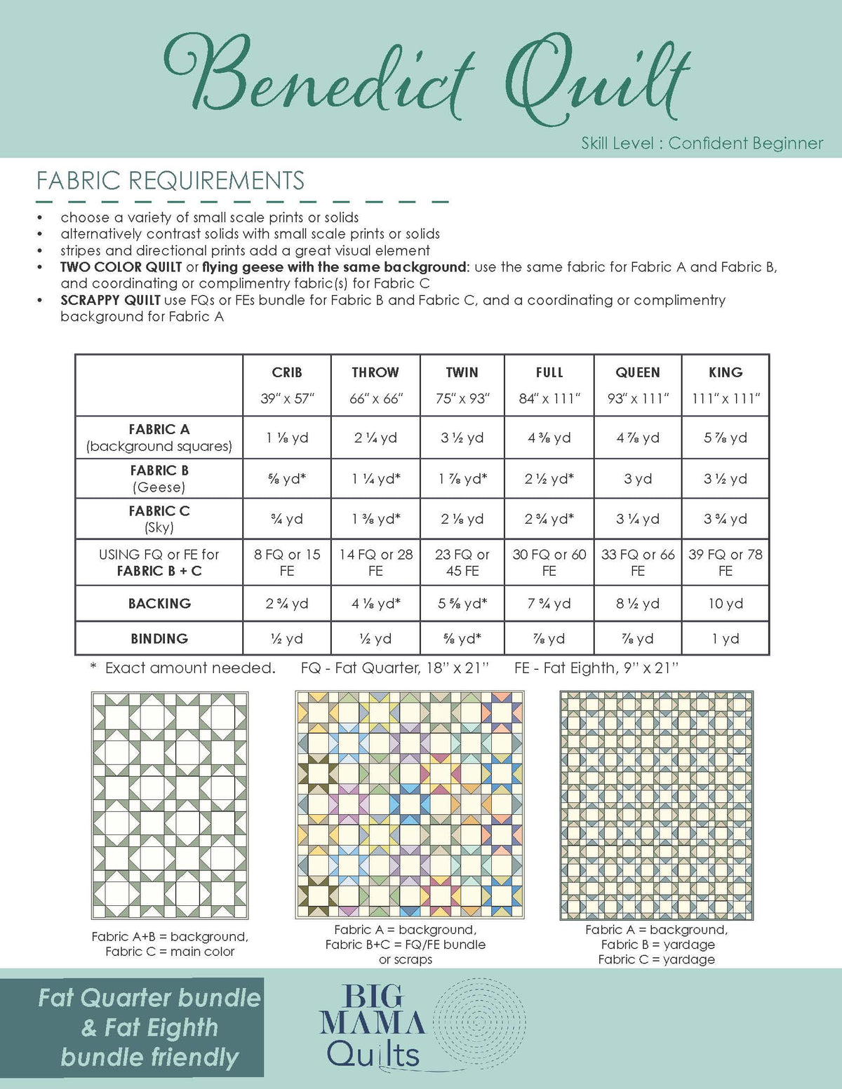 Benedict Quilt Pattern