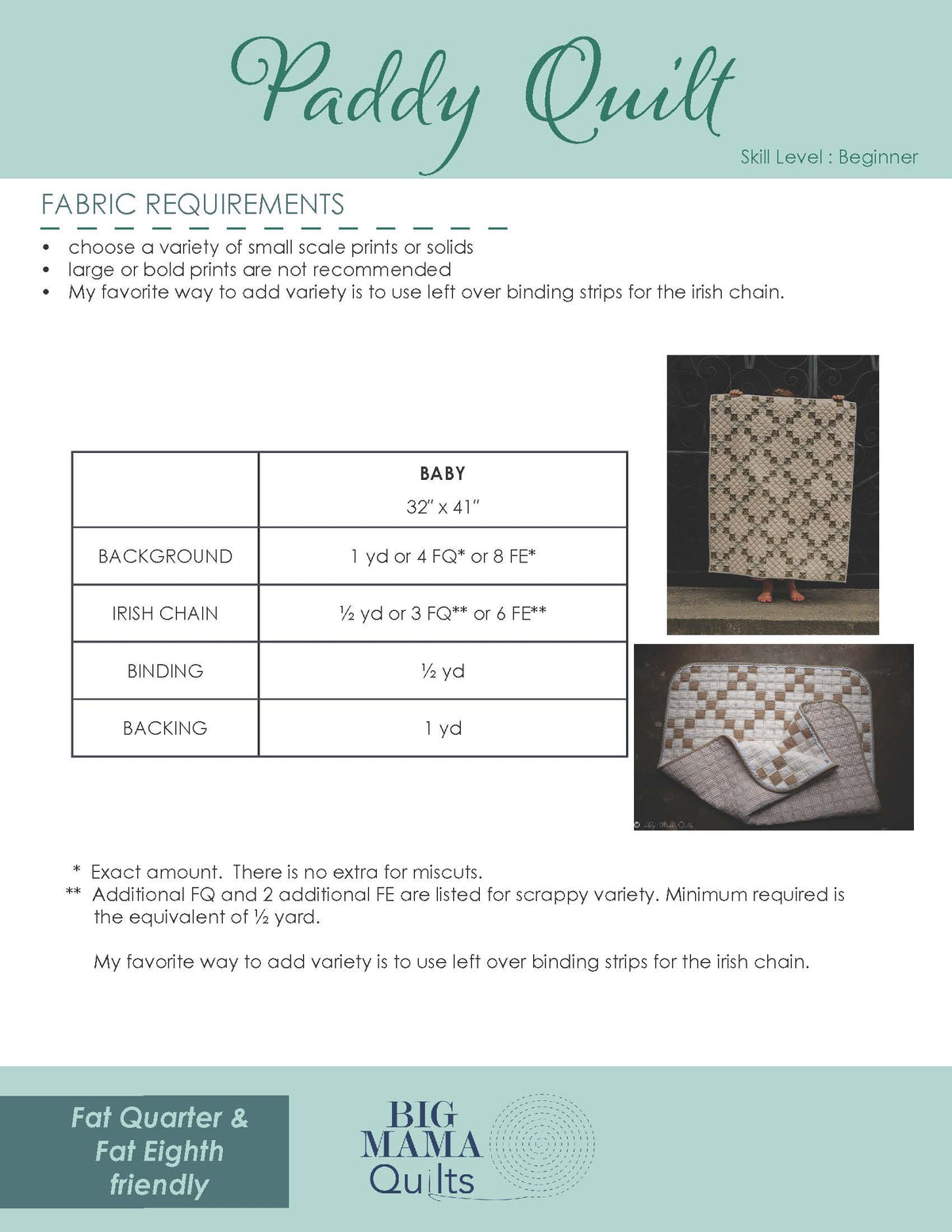 Paddy Quilt Pattern