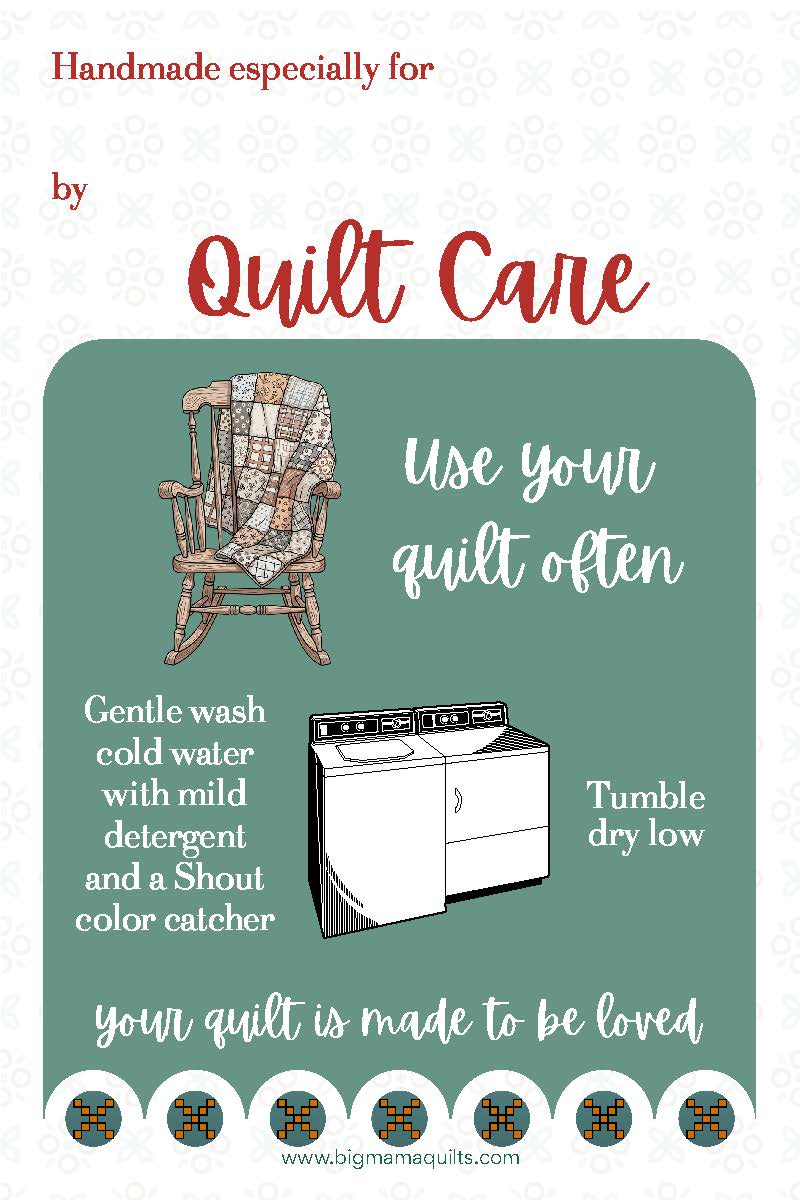 Quilt Care Card - DIGITAL