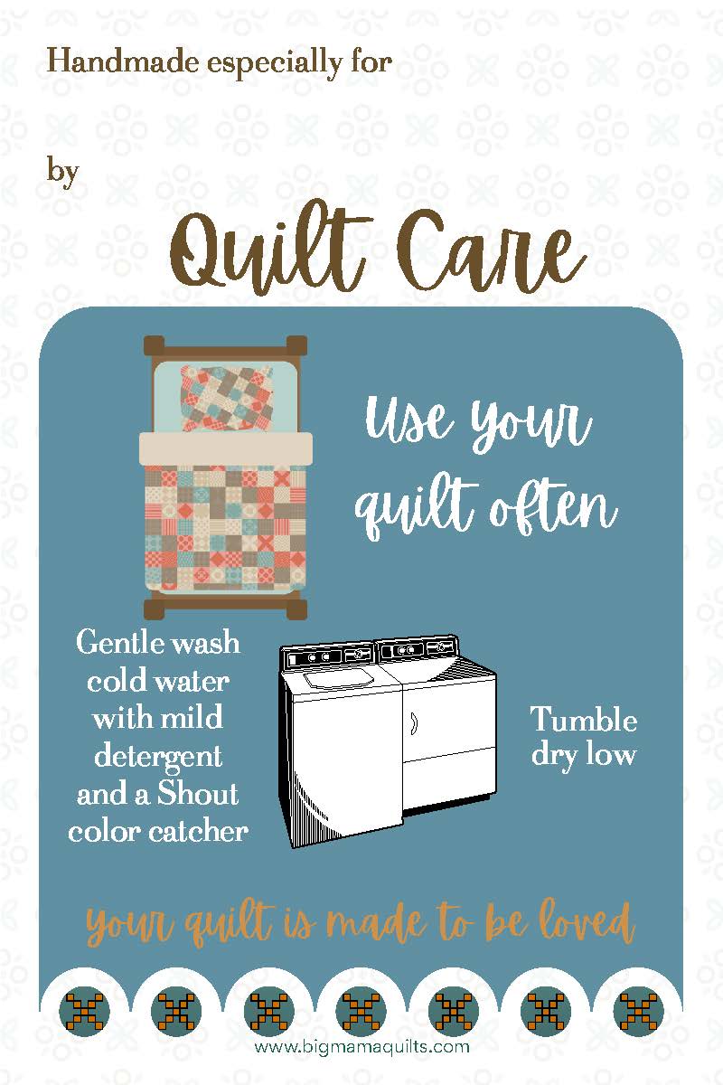 Quilt Care Card - DIGITAL
