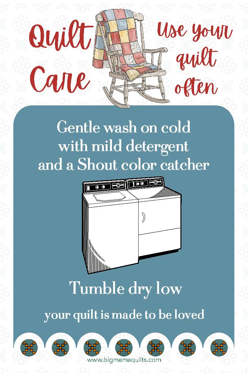 Quilt Care Card - DIGITAL